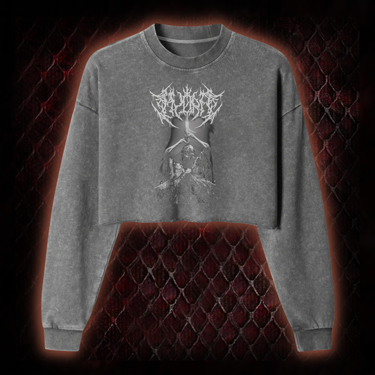 Forgive Me Washed Cropped Sweatshirt