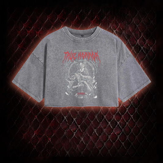 True Horror Washed Cropped T-shirt