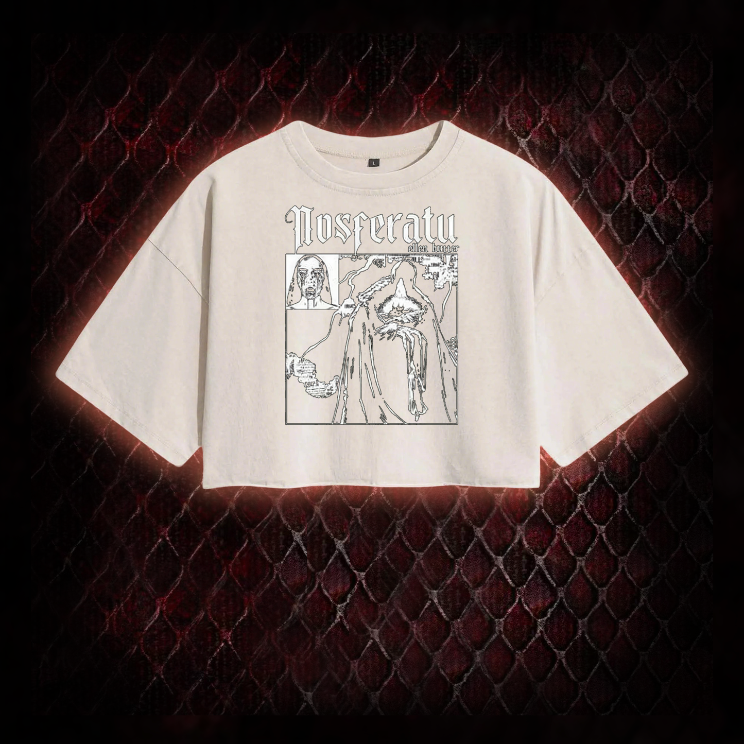 Ellen Hutter Nosferatu Washed Cropped T-shirt