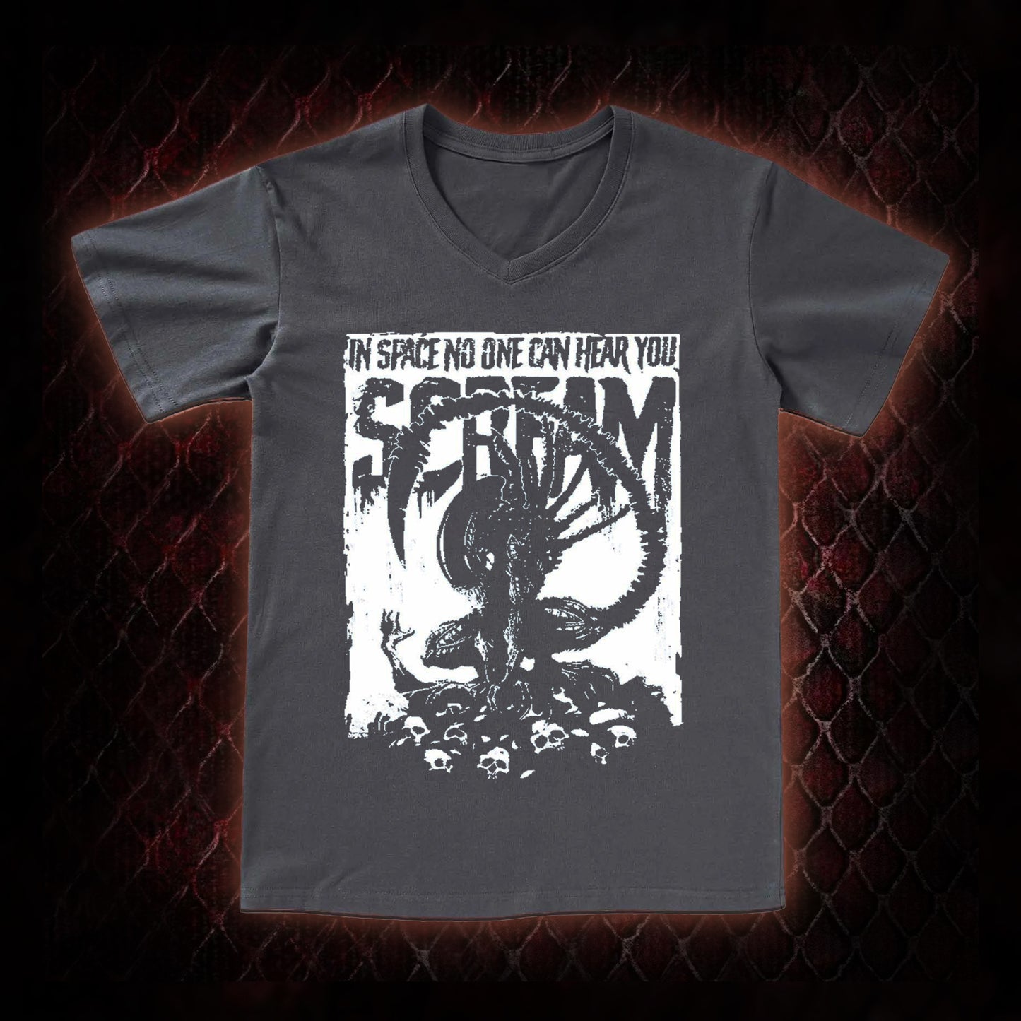 In Space No One Can Hear You Scream V-Neck Classic T-shirt