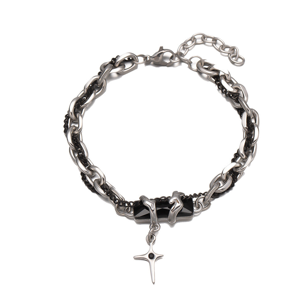 Eternal Elegance - Cuban Link Bracelet in Stainless Steel, Non-Fading Fashion Accessory