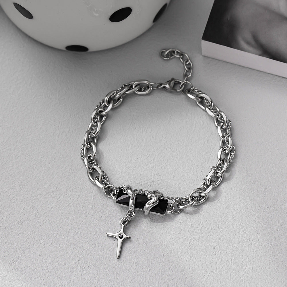 Eternal Elegance - Cuban Link Bracelet in Stainless Steel, Non-Fading Fashion Accessory