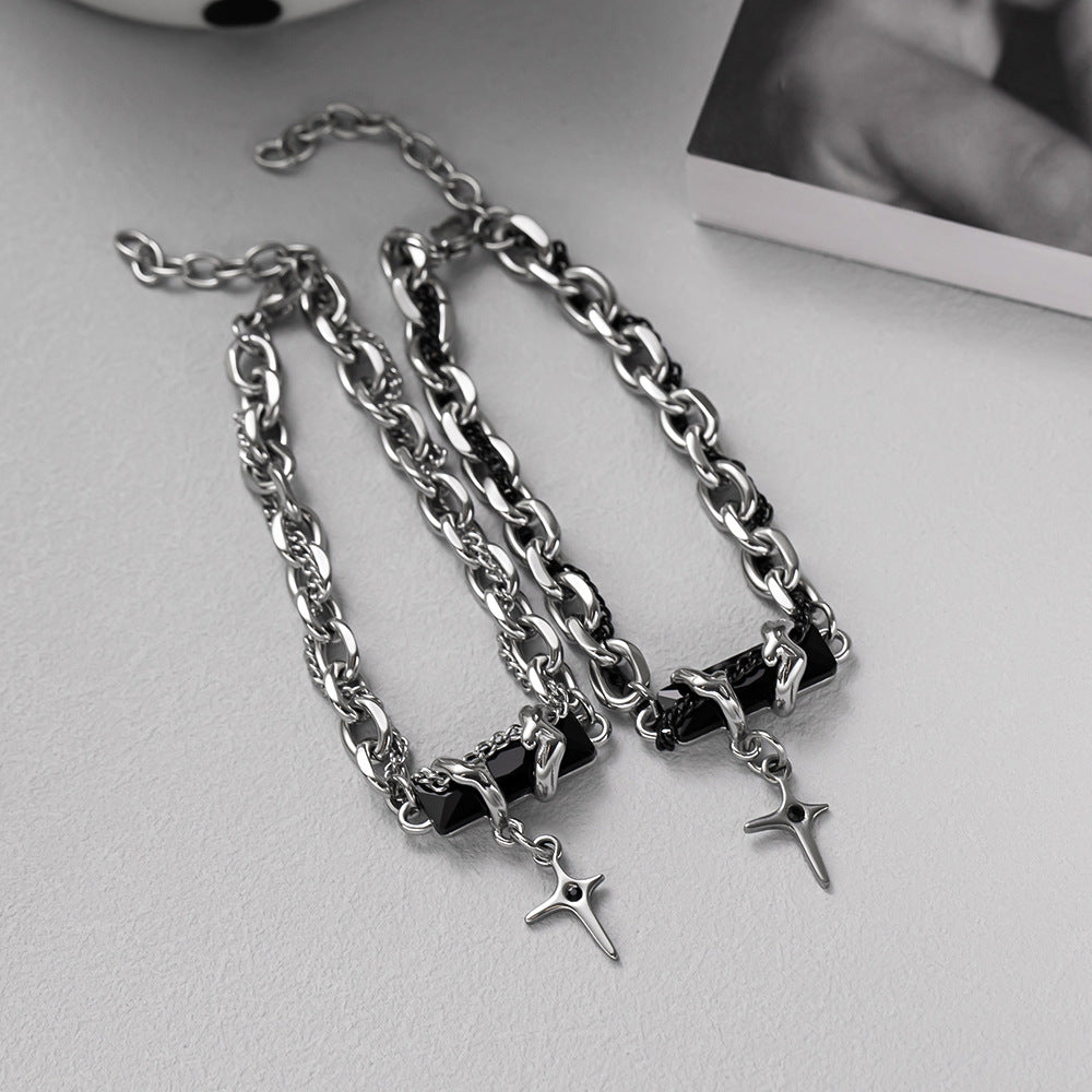Eternal Elegance - Cuban Link Bracelet in Stainless Steel, Non-Fading Fashion Accessory