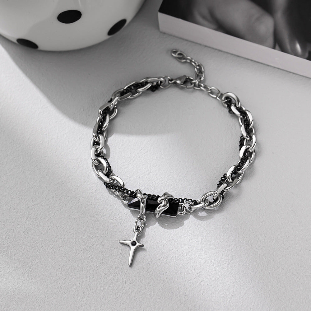 Eternal Elegance - Cuban Link Bracelet in Stainless Steel, Non-Fading Fashion Accessory