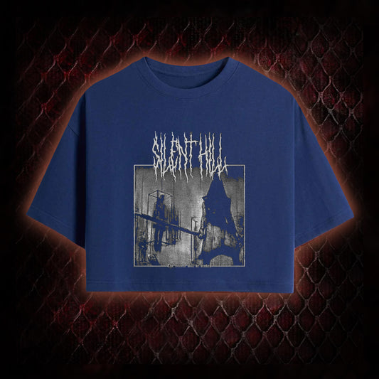 Silent Hill Survival Horror Graphic Cropped T-shirt - Classic Horror Game Tribute Piece