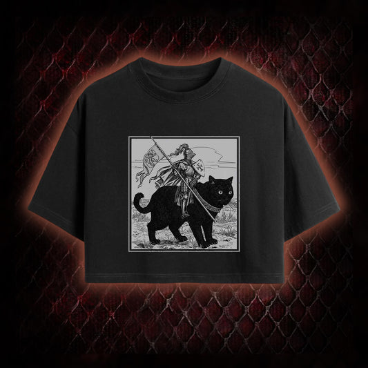 Medieval Knight Washed Cropped T-shirt