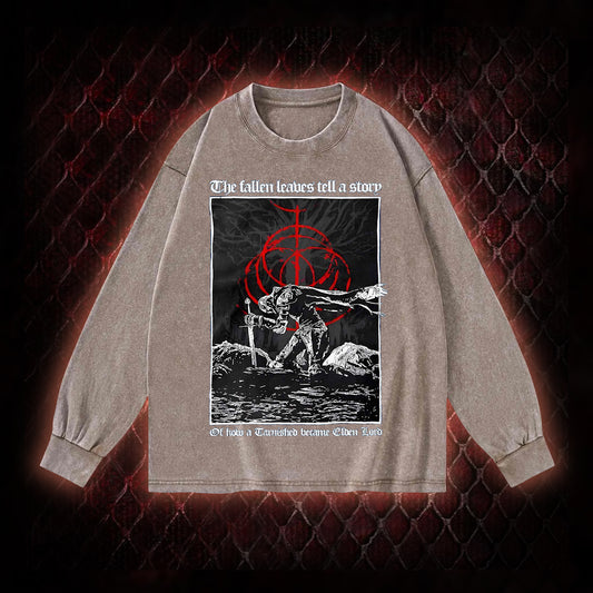 The Fallen Leaves Tell a Story Washed Sweatshirt