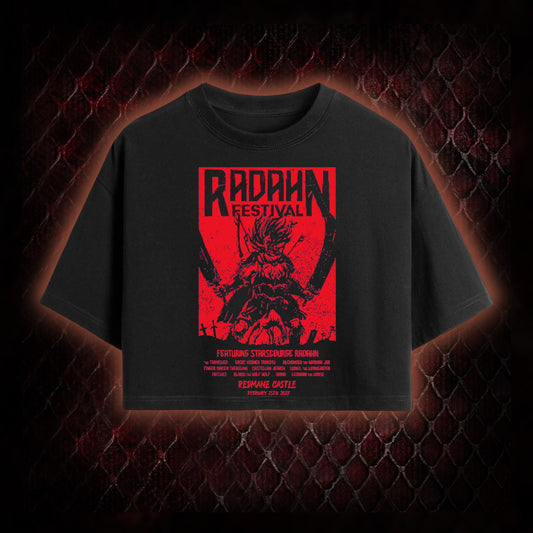 Elden Ring Starscourge Radahn Festival Graphic Cropped T-shirt - FromSoftware RPG Event Tribute Piece