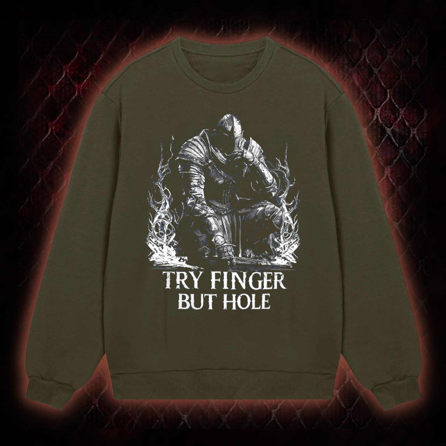 Try Finger but Hole Sweatshirt