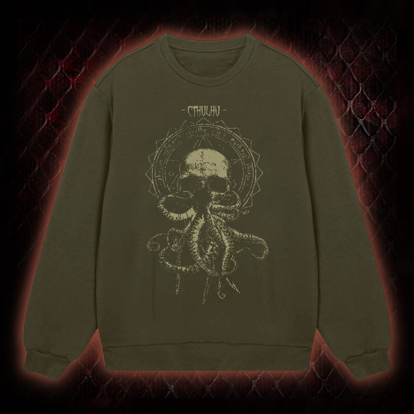 Cthulhu Mythos Skull-Tentacle Occult Sweatshirt