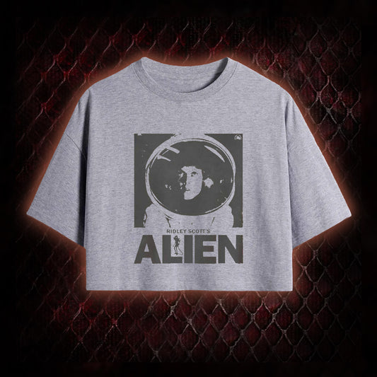 Ridley Scott's Alien Ellen Ripley Astronaut Graphic Cropped T-shirt - Sci-Fi Horror Franchise Icon Tribute Piece