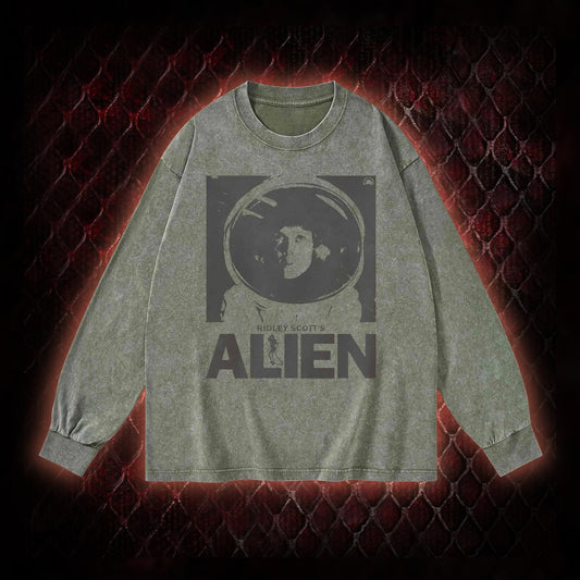 Retro Alien Washed Sweatshirt