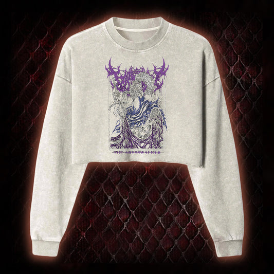 Abysswalker Washed Cropped Sweatshirt