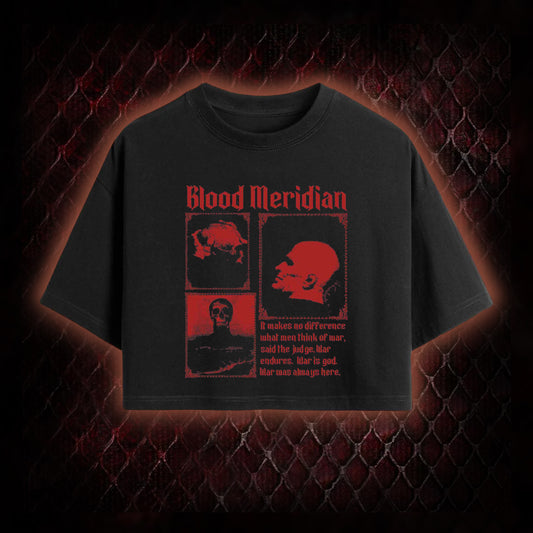 Blood Meridian 'The Judge' Dark Western Literature Graphic Cropped T-shirt - Cormac McCarthy Novel Tribute Piece