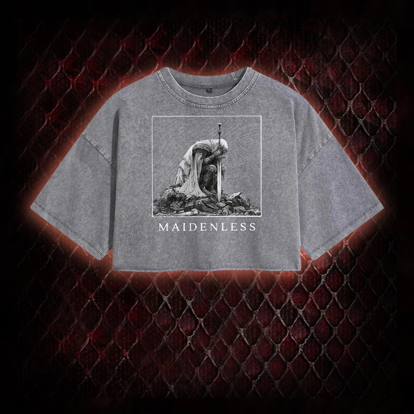 Maidenless Washed Cropped T-shirt