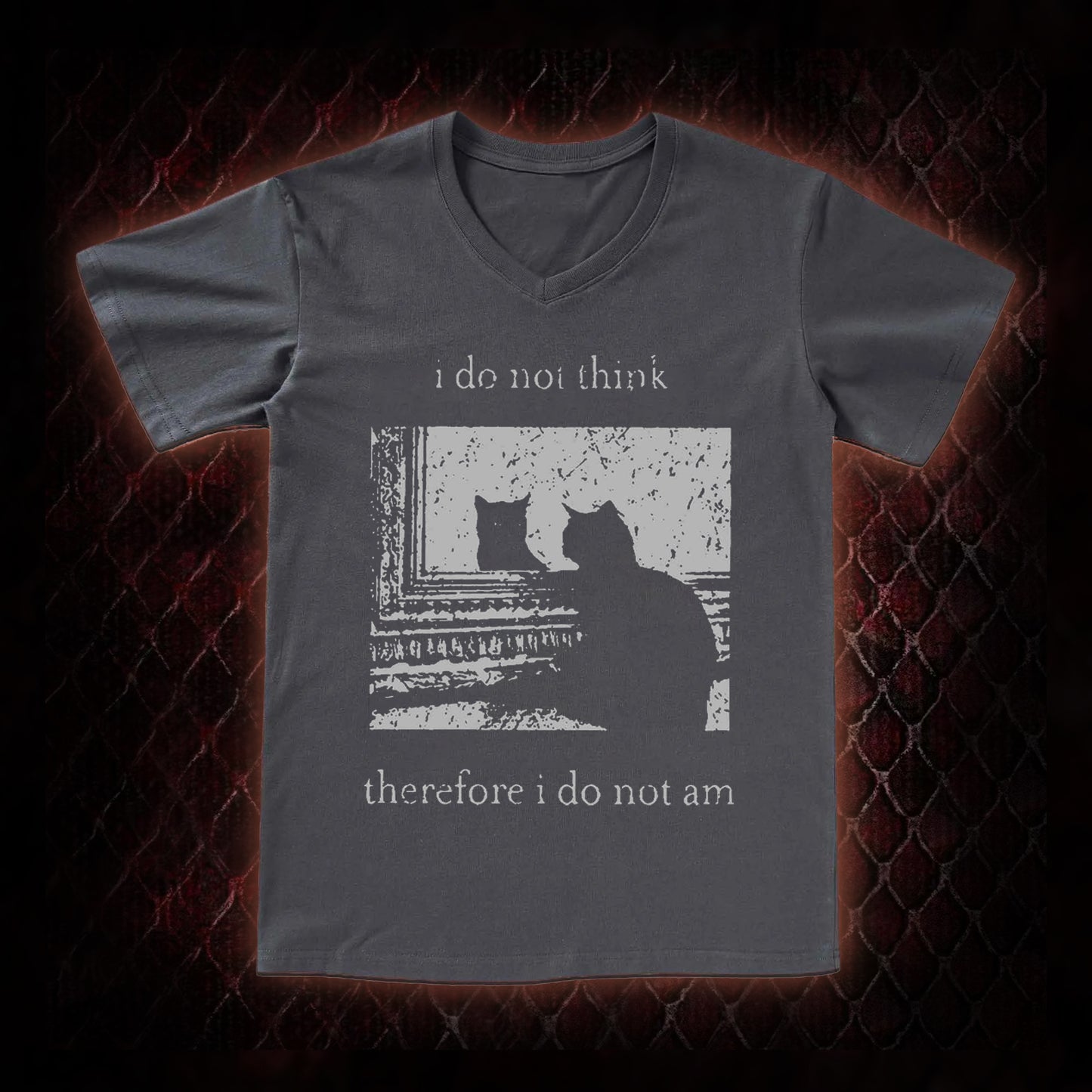 I Do Not Think Therefore I Do Not Am V-Neck Classic T-shirt