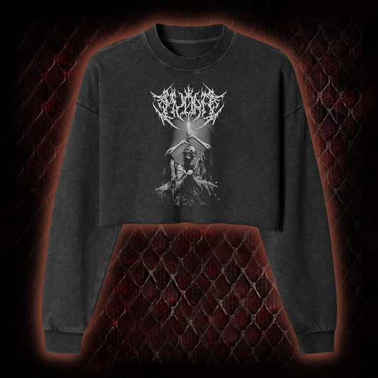 Forgive Me Washed Cropped Sweatshirt
