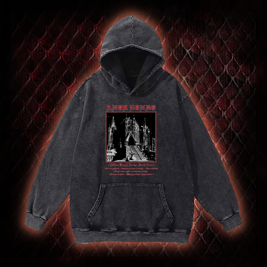 Retro Abandoned Lost City Vintage Washed Hoodie