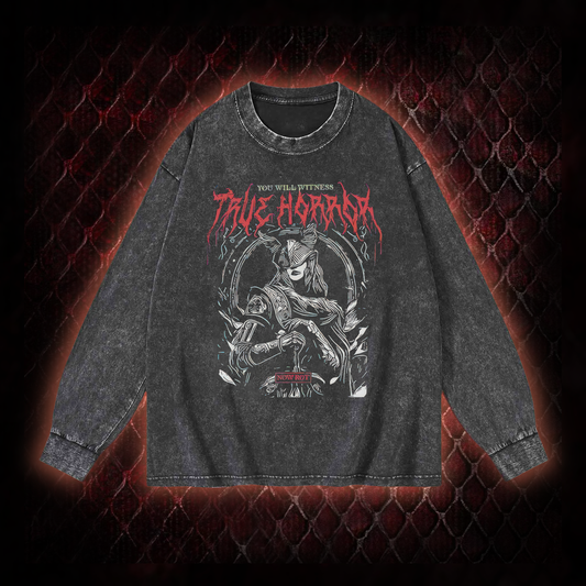 True Horror Washed Long-Sleeve T-shirt
