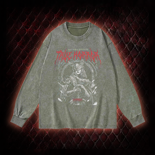 True Horror Washed Long-Sleeve T-shirt