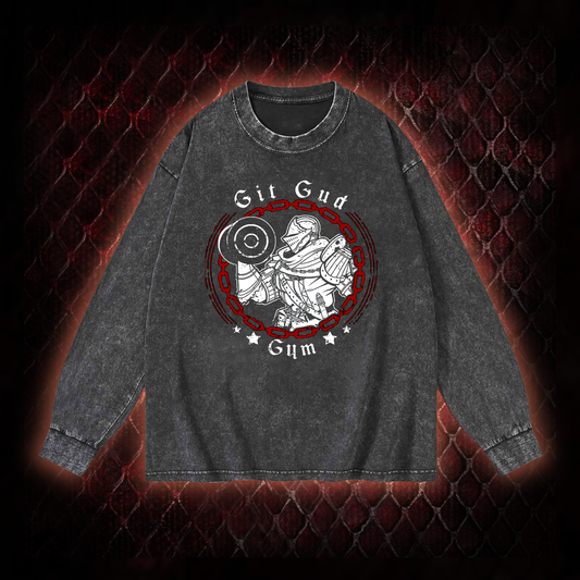 Git Gud Gym Washed Long-Sleeve T-shirt