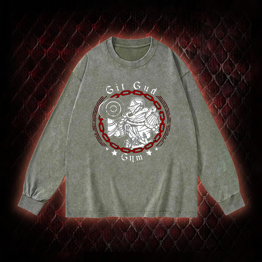 Git Gud Gym Washed Long-Sleeve T-shirt