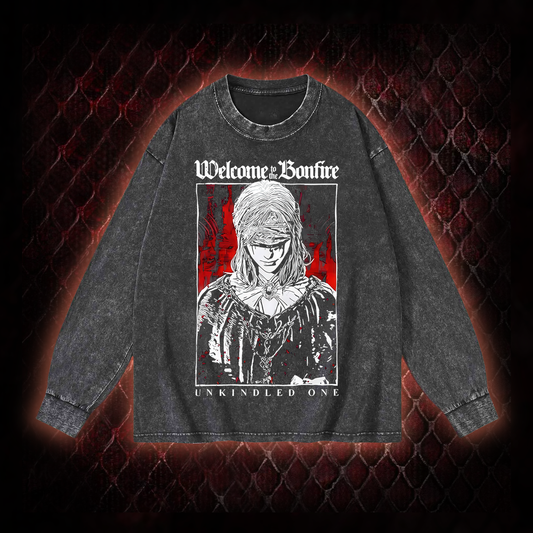 Welcome To The Bonfire Vintage Washed Hoodie