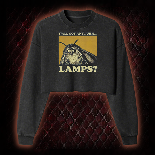 Y'all Got Any Uhh... Lamps Washed Cropped Sweatshirt