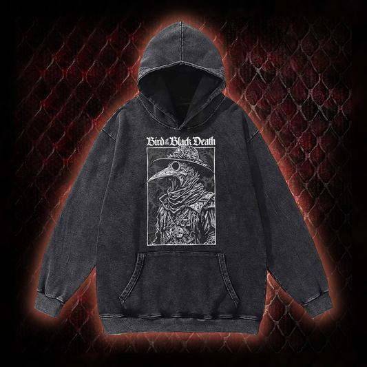 Bird of The Black Death Vintage Washed Hoodie