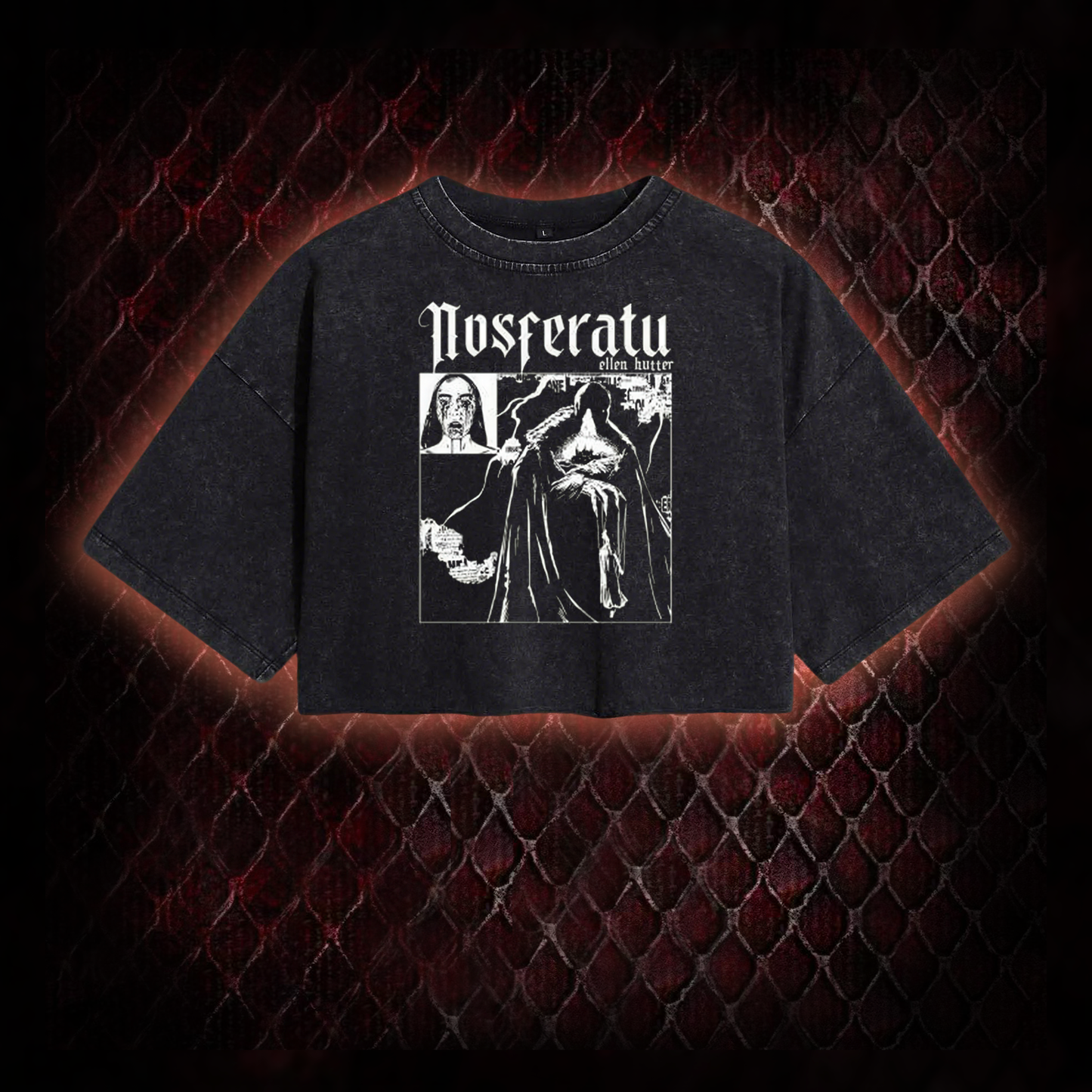 Ellen Hutter Nosferatu Washed Cropped T-shirt