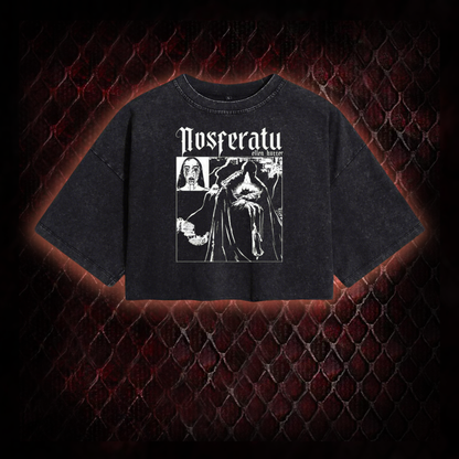 Ellen Hutter Nosferatu Washed Cropped T-shirt