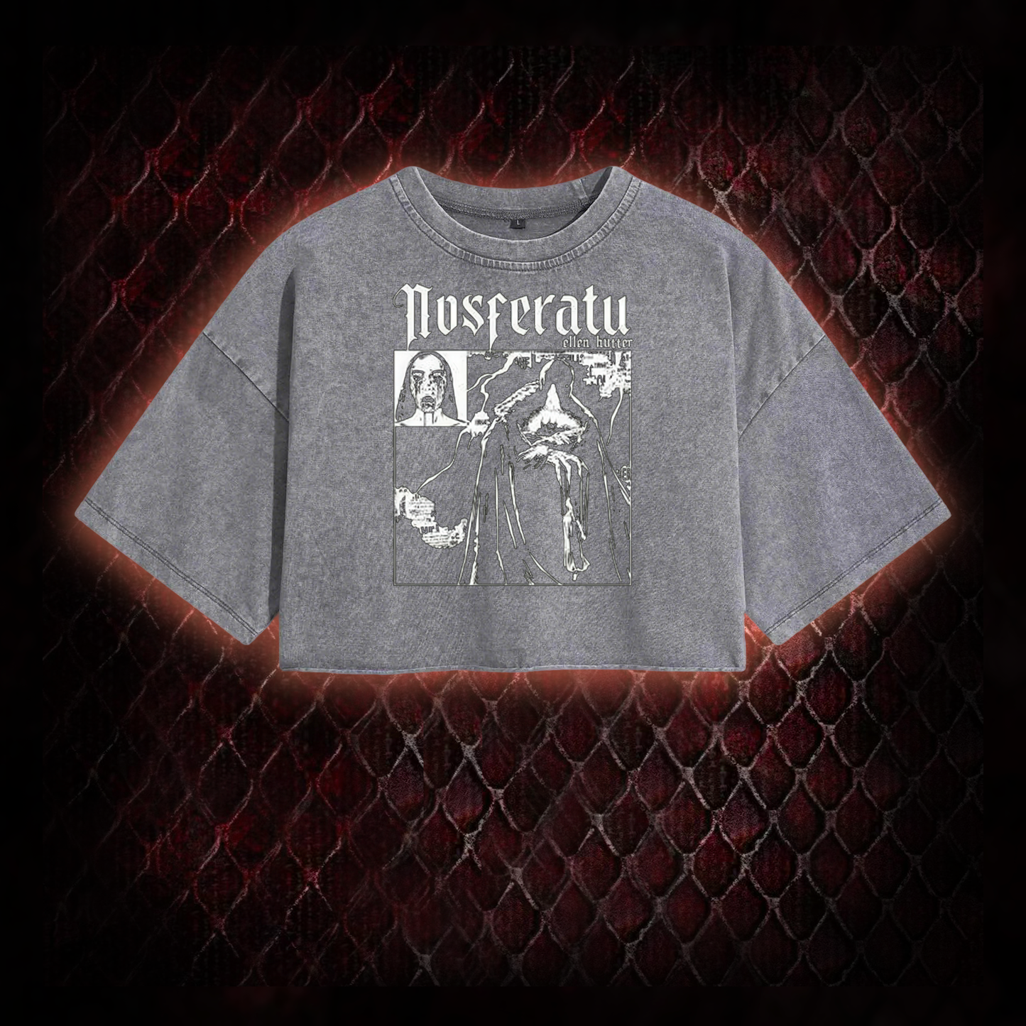 Ellen Hutter Nosferatu Washed Cropped T-shirt
