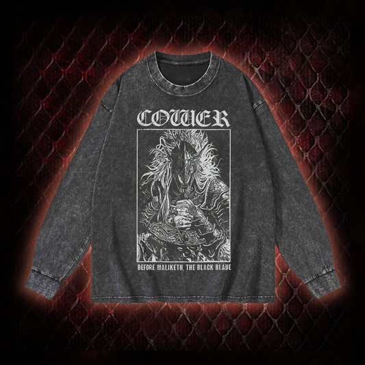 Black Blade Washed Long-Sleeve T-shirt