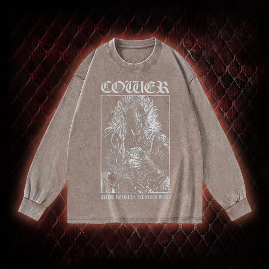 Black Blade Washed Long-Sleeve T-shirt