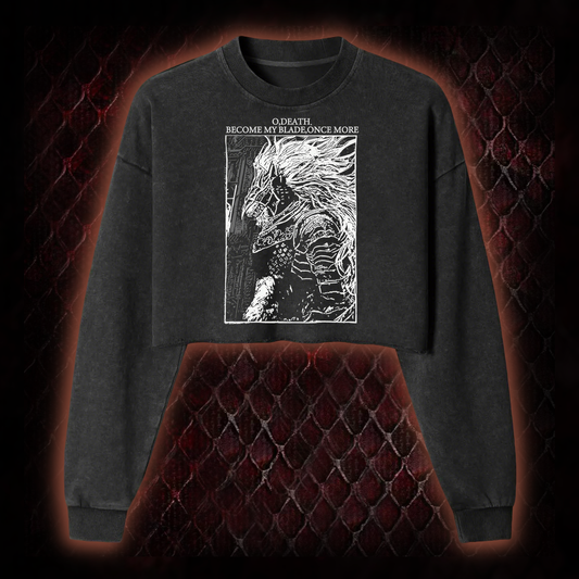 The Black Blade Washed Cropped Sweatshirt