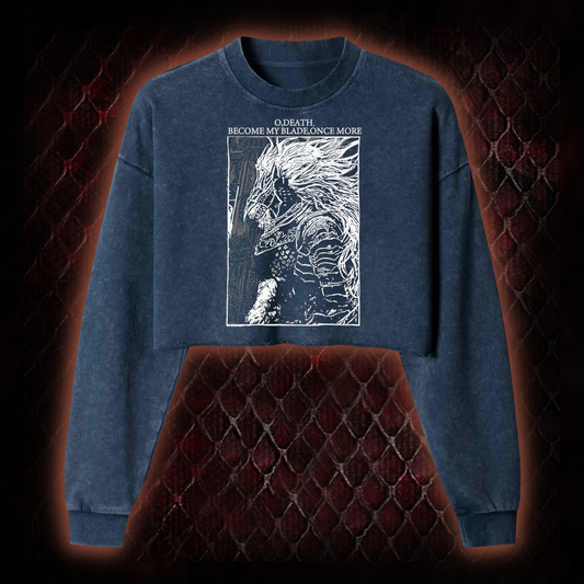 The Black Blade Washed Cropped Sweatshirt