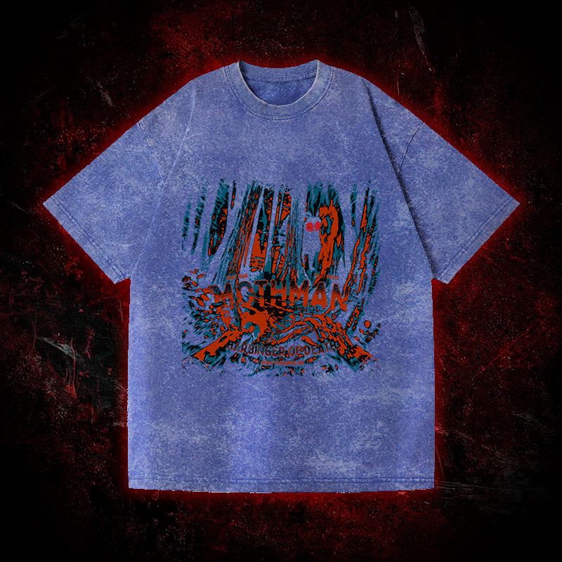 Mothman Harbinger of Death Vintage Washed T-shirt