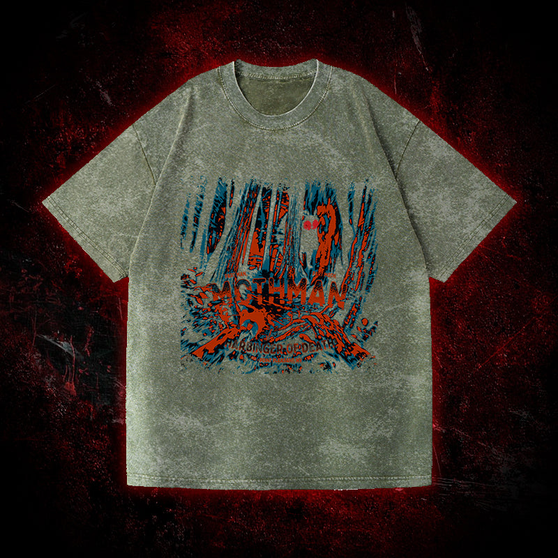 Mothman Harbinger of Death Vintage Washed T-shirt