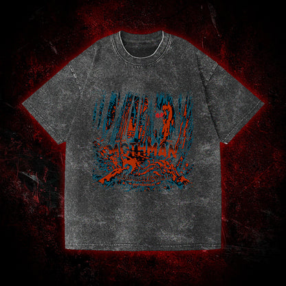 Mothman Harbinger of Death Vintage Washed T-shirt