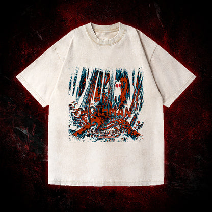 Mothman Harbinger of Death Vintage Washed T-shirt