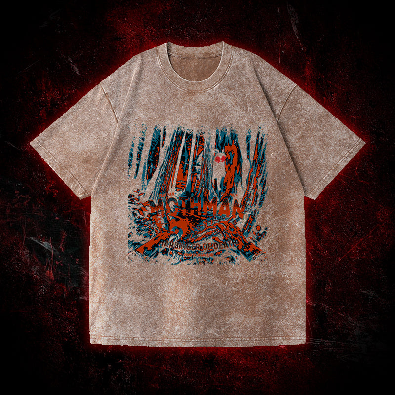 Mothman Harbinger of Death Vintage Washed T-shirt
