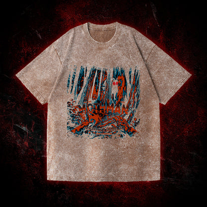 Mothman Harbinger of Death Vintage Washed T-shirt