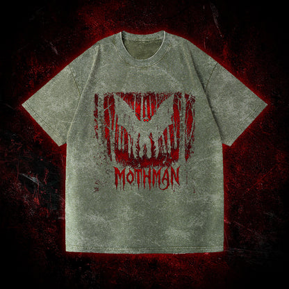 Mothman Gothic Death Metal Vintage Washed T-shirt