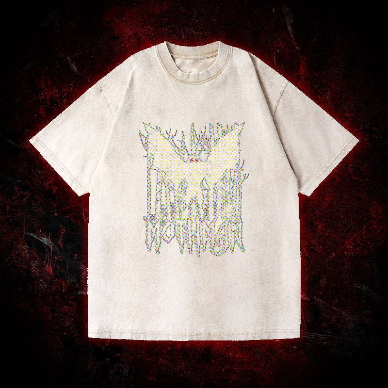Pixel Mothman Vintage Washed T-shirt
