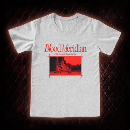 Blood Meridian (Cormac McCarthy) Dark Western Literary Graphic V-Neck T-Shirt - Cult Novel Tribute Piece