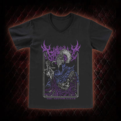 Dark Souls Artorias 'The Abysswalker' Graphic V-Neck T-Shirt - FromSoftware Dark Fantasy Tribute Piece