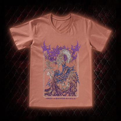 Dark Souls Artorias 'The Abysswalker' Graphic V-Neck T-Shirt - FromSoftware Dark Fantasy Tribute Piece