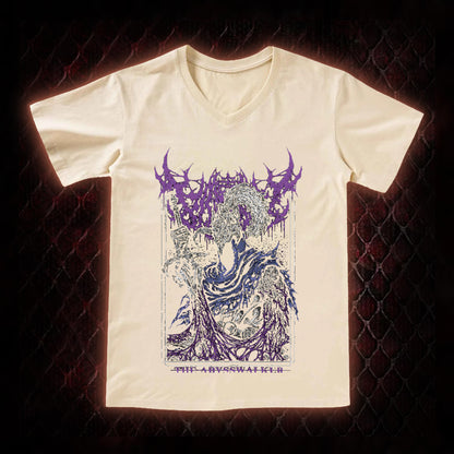 Dark Souls Artorias 'The Abysswalker' Graphic V-Neck T-Shirt - FromSoftware Dark Fantasy Tribute Piece