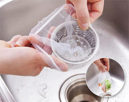 Disposable Residue Filter Mesh Bag for Kitchen Sink Drain, Dishwashing Basin, and Vegetable Washing Basin