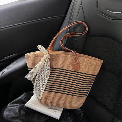 Casual Chic City Belle Woven Tote Bag for Stylish Urban Women